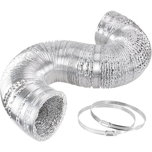 Ipower 10 inch ducting 25 feet long + pair of clams GLDUCT10X25C - main